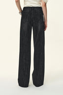 Eclipse-D Rhinestone Washed Jeans in Cotton Denim