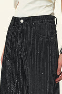 Eclipse-D Rhinestone Washed Jeans in Cotton Denim