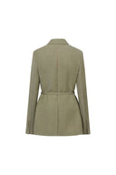 Graf Sage Green Suit Jacket in Linen Blend