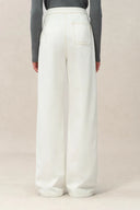 Vivian High Rise No Waistband Straight Leg Jeans in Lyocell Denim