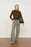 Edith Mock Two Piece Top in Lightweight Merino Knit