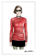 Edith Sculptural Ruched Top in Stretch Knit