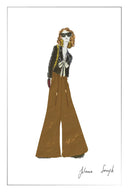 Louise Textured Loose Boho Pants in Wrinkled Satin