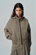 Javia Plaid Jacket in Prince of Wales Merino Wool