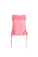 Débardeur noué à œillets Matthias en popeline de coton Pima