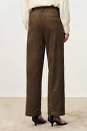 Pantalones Deportivos Lene de Pierna Recta en Imitación Ante