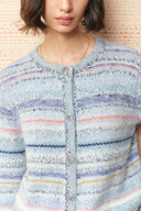 Effie Strickjacke mit Farbverlaufstreifen aus Mischgarn-Strick