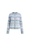 Effie Strickjacke mit Farbverlaufstreifen aus Mischgarn-Strick