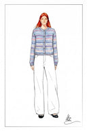 Effie Strickjacke mit Farbverlaufstreifen aus Mischgarn-Strick