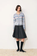 Effie Gradient Stripe Cardigan in  Mixed Yarn Knit