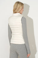 Elara Fitted Knit Panel Cropped Down Vest