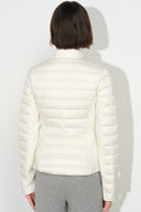 Elara Fitted Knit Panel Quilted Down Jacket