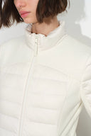 Elara Fitted Knit Panel Quilted Down Jacket