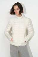 Elara Fitted Knit Panel Quilted Down Jacket