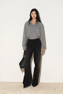 Eleanor Embellished Straight Leg Jeans in Cotton Denim