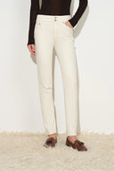 Eliza Cropped Skinny Jeans in Fleece Lined Denim