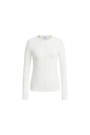 Top blanco Ella con detalle de costuras estructuradas