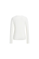 Top blanco Ella con detalle de costuras estructuradas