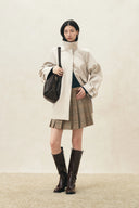 Elowen Pleated Back Cape Trench Coat in Cotton Twill