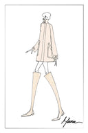 Elowen Pleated Back Cape Trench Coat in Cotton Twill