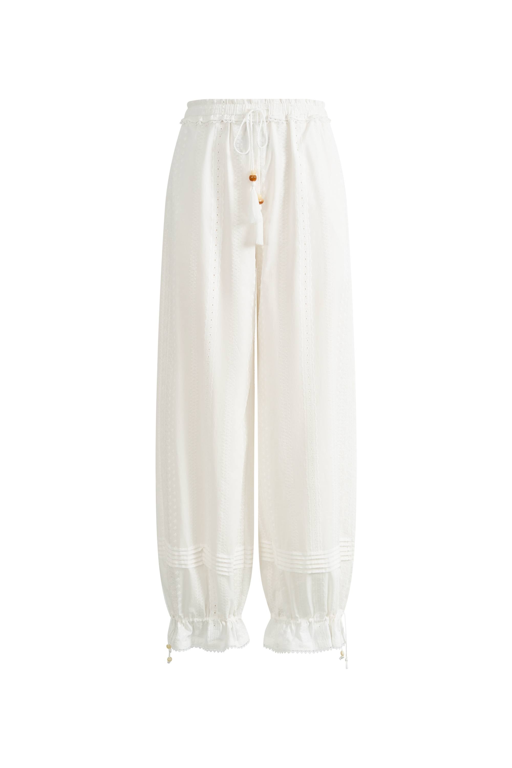 Elsa Pleated Balloon Pants in 100% Lightweight Cotton – fbrq.com