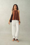 Elsa Pleated Balloon Pants in 100% Lightweight Cotton