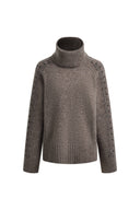 Maglione Ember in jacquard con ricami a mano raffiguranti tralci e collo a sciarpa