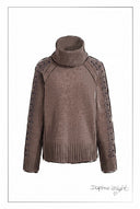 Maglione Ember in jacquard con ricami a mano raffiguranti tralci e collo a sciarpa
