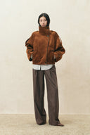 Enid Oversized Jacket in Vegan Suede