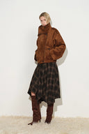 Enid Oversized Jacket in Vegan Suede