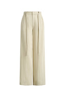Erica Thin Waist Wide Leg Relaxed Pants in Tencel Linen Blend