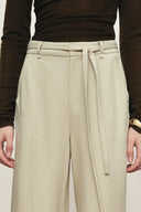 Erica Thin Waist Wide Leg Relaxed Pants in Tencel Linen Blend