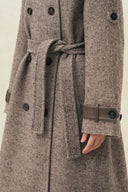 Long manteau oversize à chevrons Esme