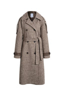 Long manteau oversize à chevrons Esme