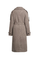 Long manteau oversize à chevrons Esme