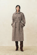 Long manteau oversize à chevrons Esme