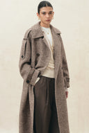 Long manteau oversize à chevrons Esme