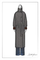 Long manteau oversize à chevrons Esme