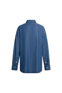 Camisa Eva Vintage Azul Aireada en Lyocell Denim