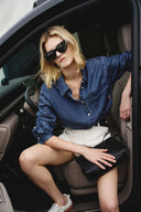 Camisa Eva Vintage Azul Aireada en Lyocell Denim