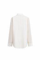 Eve White Openwork Relaxed Shirt in Cotton