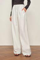 Eve Openwork Drawstring Wide Leg Pants