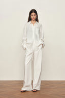 Eve Openwork Drawstring Wide Leg Pants