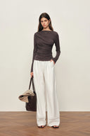 Eve Openwork Drawstring Wide Leg Pants