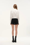 Rebel Washed Jeans Shorts in Thin Denim