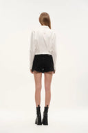 Rebel Washed Jeans Shorts in Thin Denim