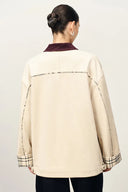 Riley Jacke mit abnehmbarem Futter und Cordkragen aus Kunstwildleder