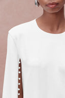 Audrey Pearl Short Cape Dress in Triacetate Blend