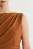 Cindy Bubble Dress in Tencel Merino Knit and Silk Wool Satin