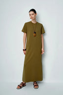 Vestido Camiseta Largo Wendy en Algodón Pesado